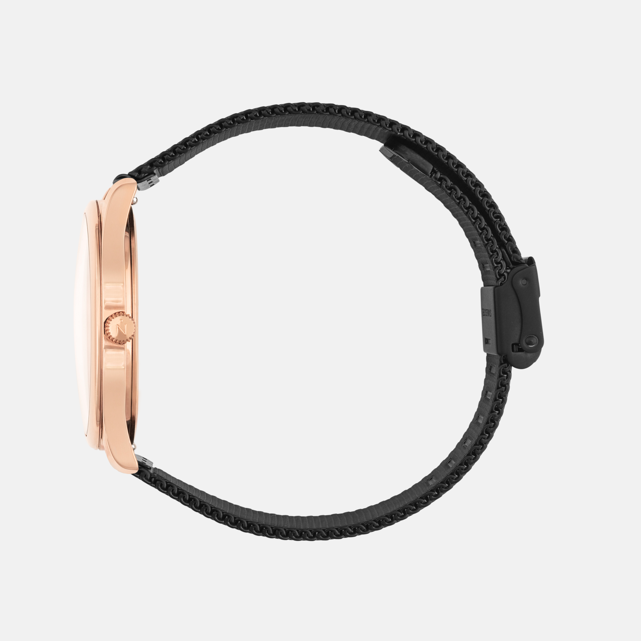 Lune 8 - Rose Gold - Navy Leather